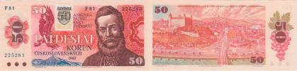 50 Koruna 1987 - kolkovaná