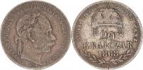 20 kr. 1868 KB - MAGYAR KIRÁLYI      "R"