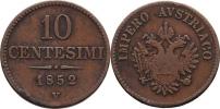 10 Centesimi 1852 V - menší typ