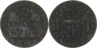 2 Pfennig 1840 A              KM 406_vada stř.