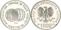 1 000 Zlotych 1986 - MS ve fotbale Mexiko 86 "PRÓBA" KM Pr 541 Ag 750 14